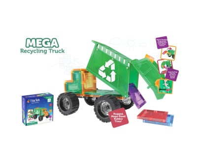 Conjunto de construção de camião de reciclagem 14 peças