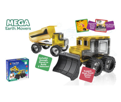 Conjunto de veículos de construção Mega Earth Mover 22 peças