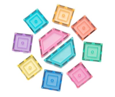 Conjunto de construção em tons pastel  112 peças
