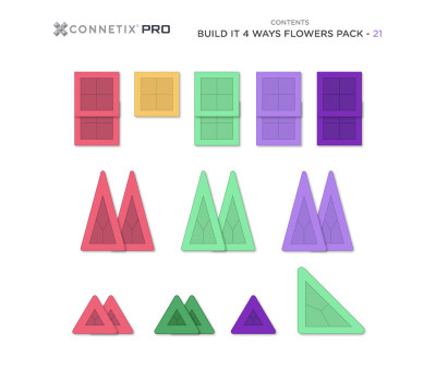 Pacote de construção de flores PRO Build It 4 Ways 21 peças