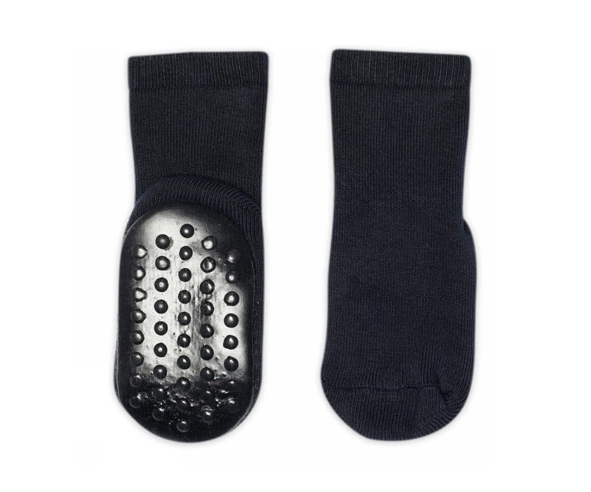 Calcetines Suela Antideslizante de Algodón Terry Navy
