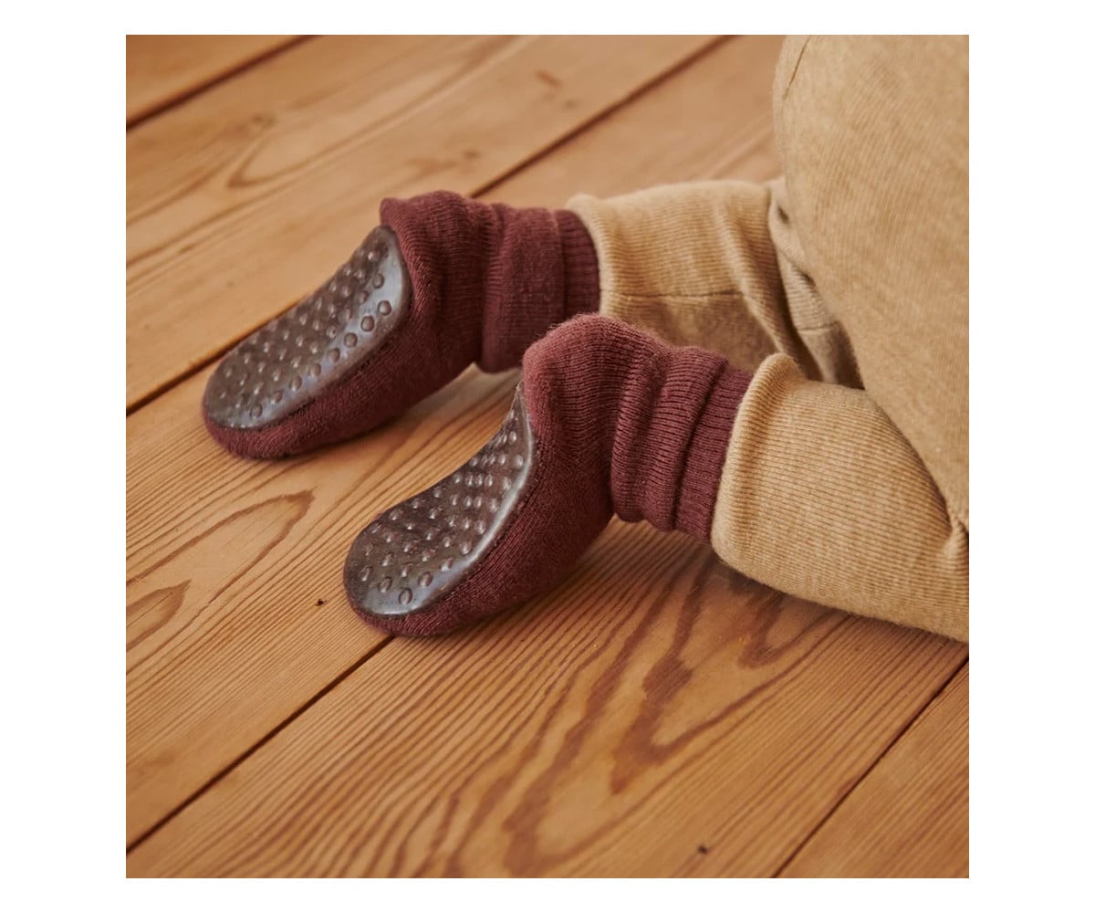 Calcetines Suela Antideslizante Lana Merino Dark Denim