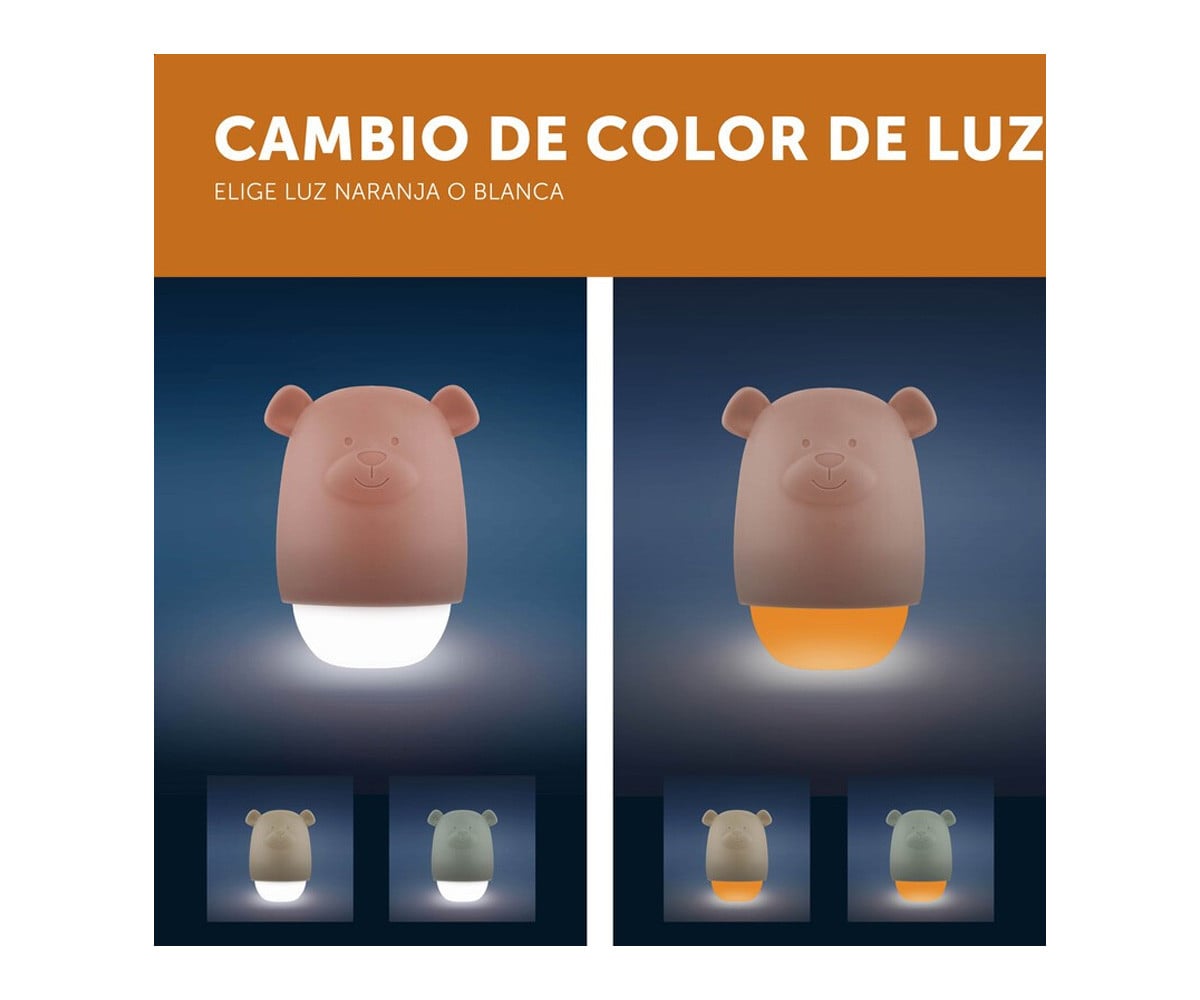 Luz Nocturna Portátil Benny el Oso Verde