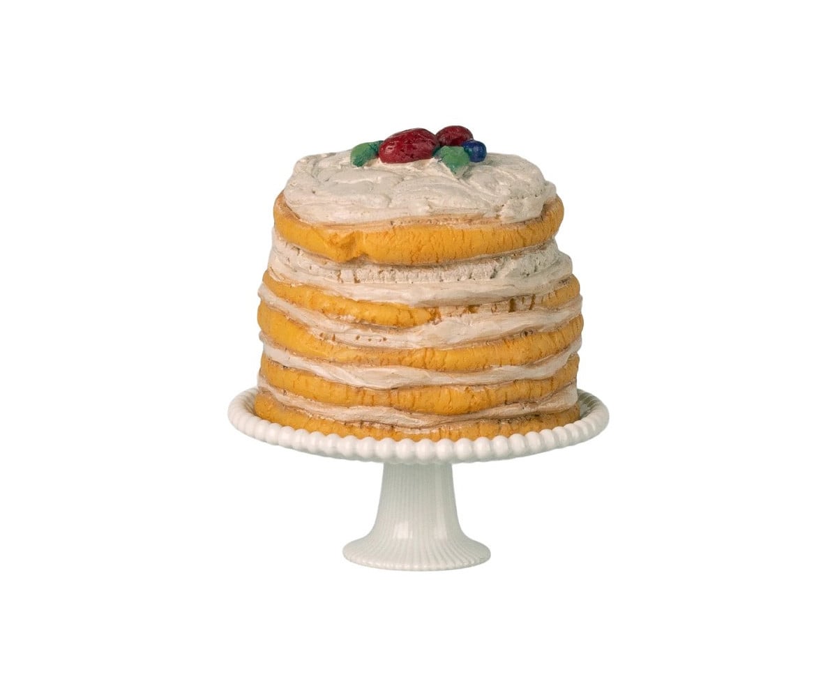 Tarta de Fiesta y Pedestal para Ratones Off White