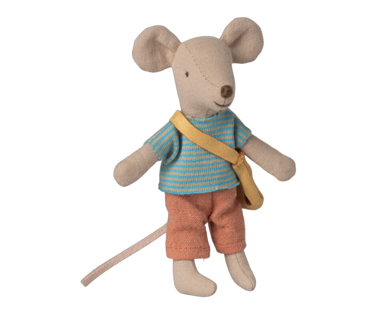 Ratón Hermano Pequeño con Bolso de Queso Maileg