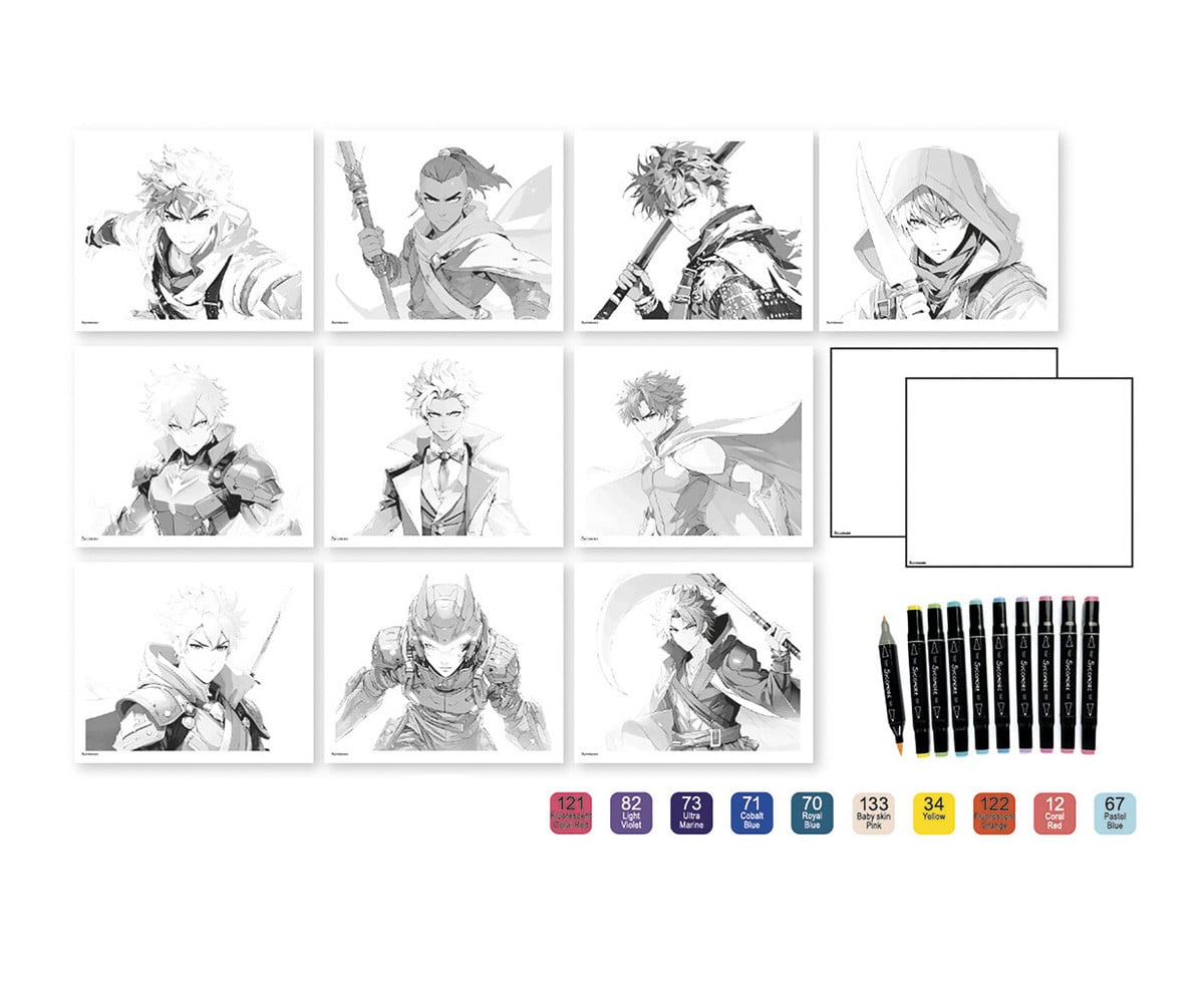 Scatola Creativa Manga L Heroes con Pennarelli