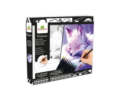 Scatola Creativa Manga Animali Fantastici con Pastelli Acquerellabili