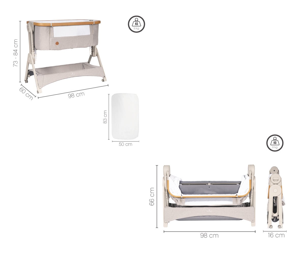Minicuna Colecho Stella Walnut