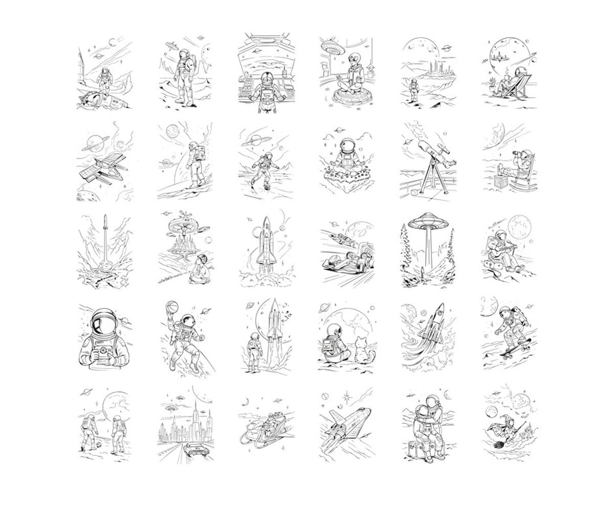 Plantillas Kidydraw Refill Galaxy