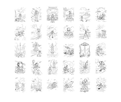 Plantillas Kidydraw Refill Galaxy
