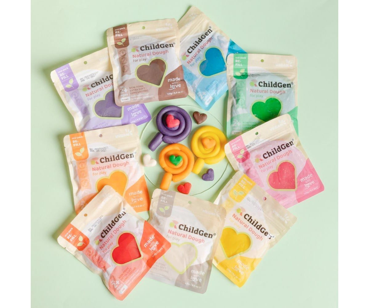 Pack 9 Bolsas de Plastilina Natural Childgen