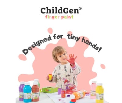 Set de 3 Botes de Pintura de Dedos Orgánica Neón Childgen 350ml