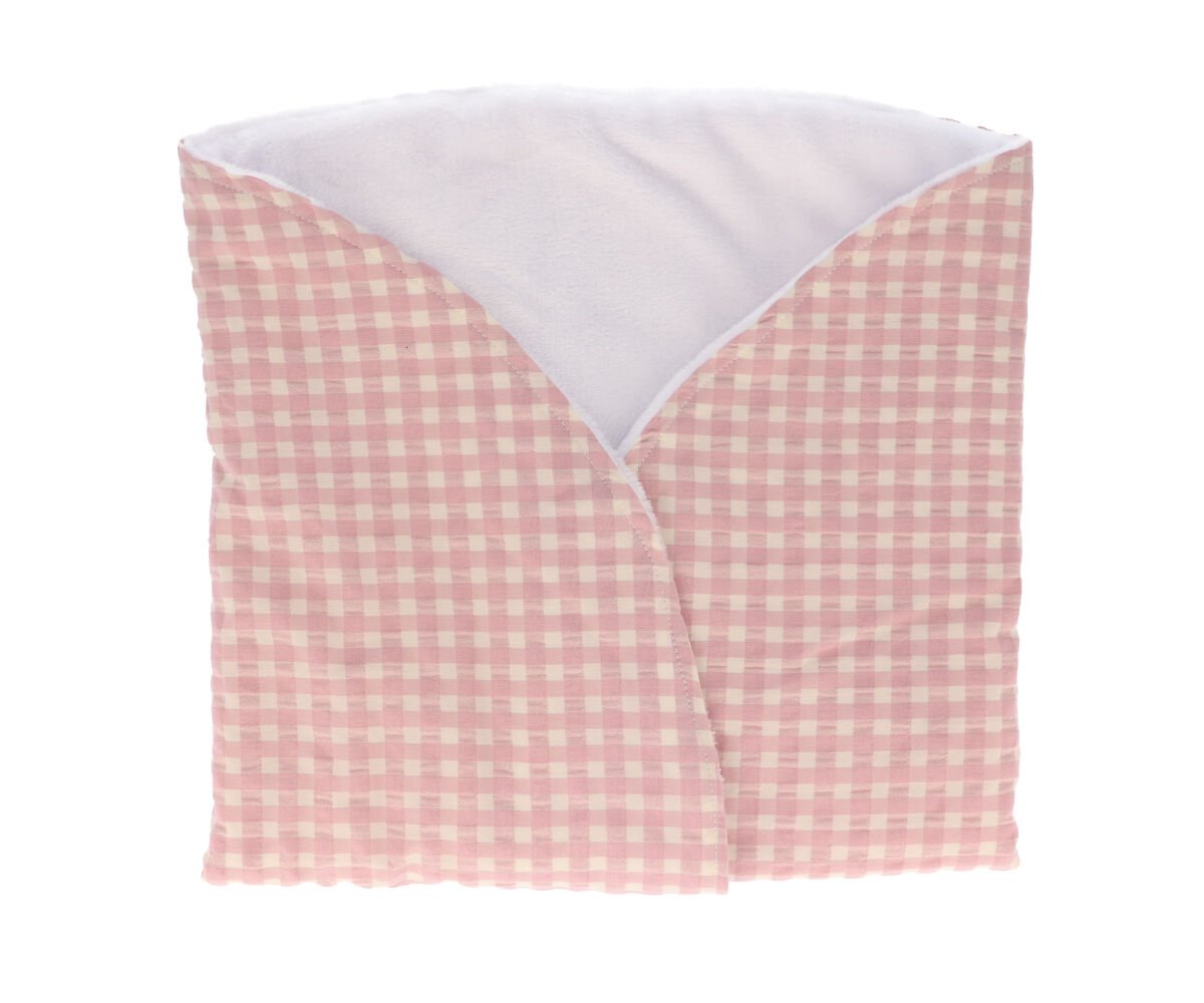 Couverture Berceuse Vichy Rose Personnalisable