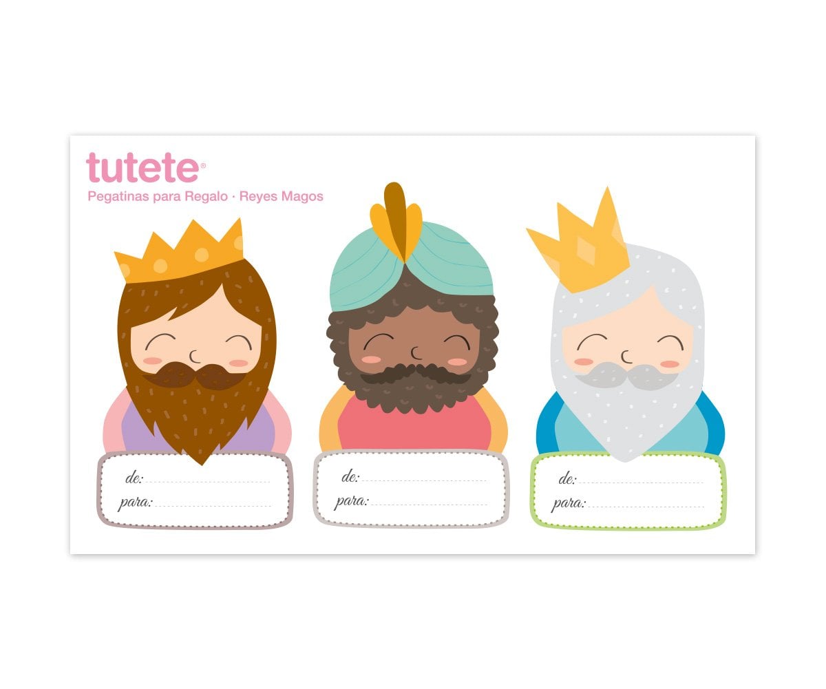 3 Pegatinas Navideñas para Regalos Reyes Magos