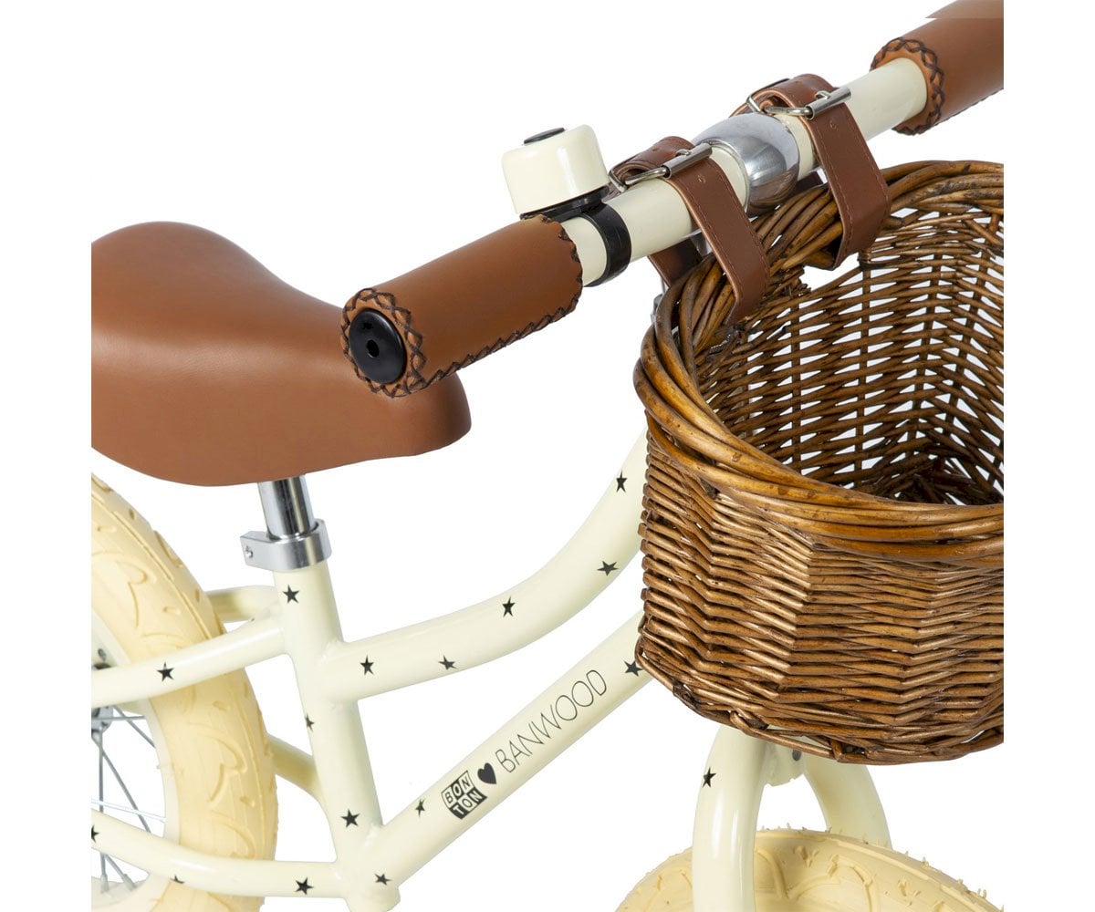 Bicicleta Banwood sin Pedales First Go! Bonton Crema