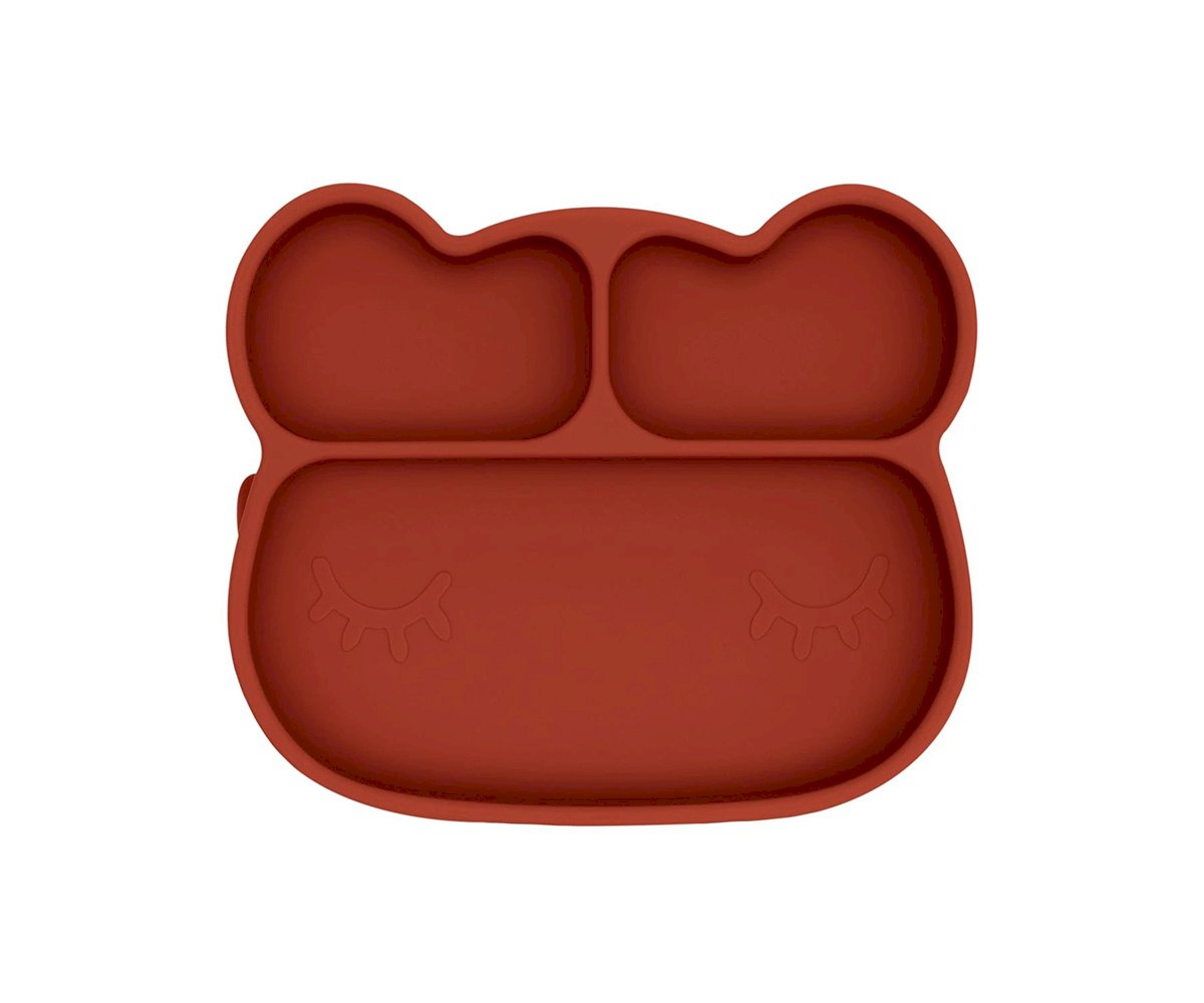 Plato con Ventosa Oso Teja