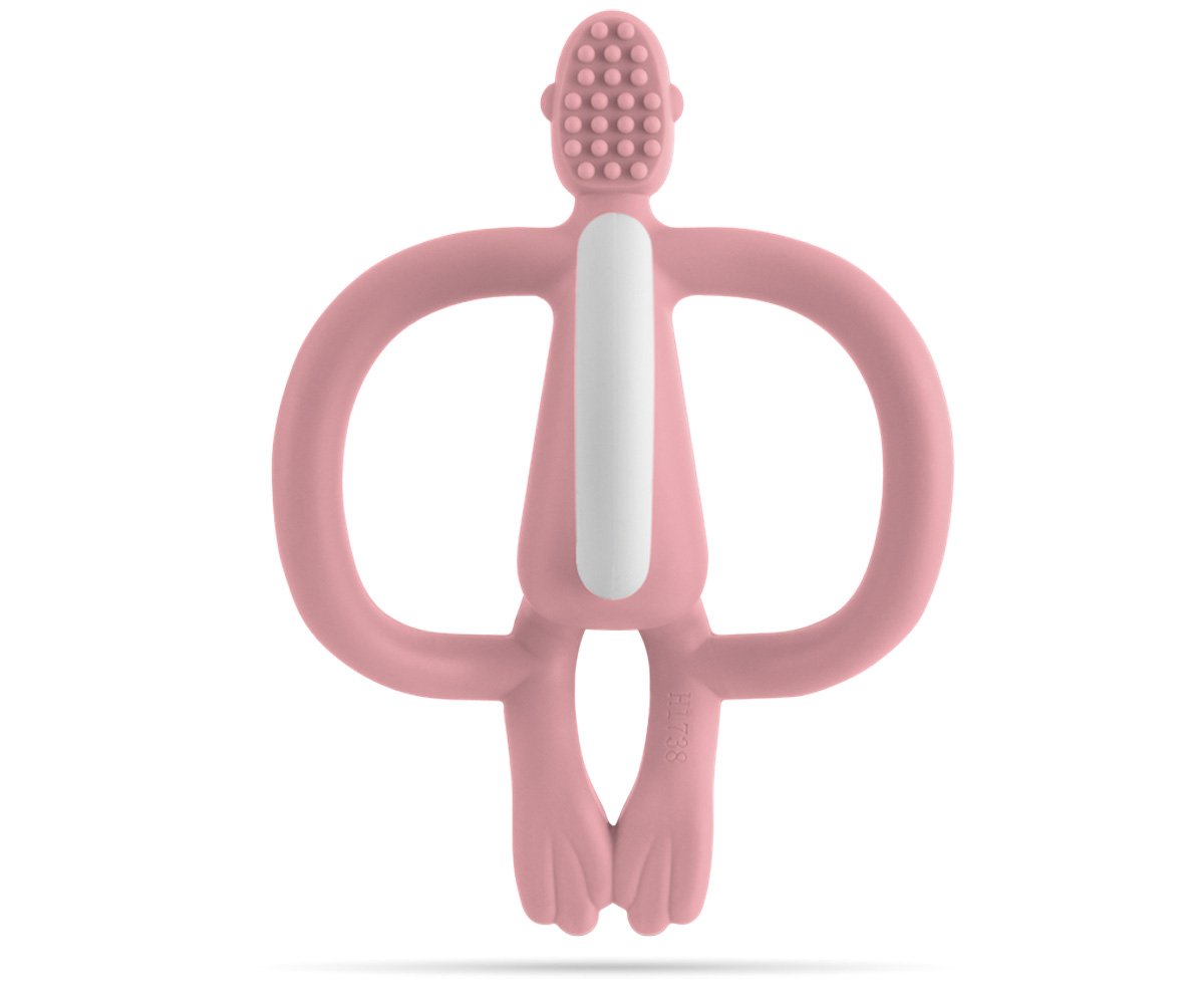 Anneau de Dentition Matchstick Singe Poudre Rose