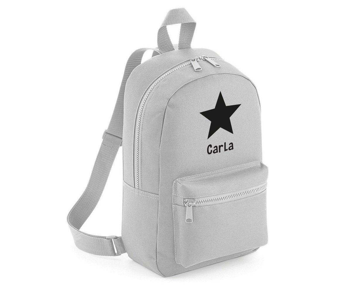 Sac Mini Fashion Gris Clair Personnalisable Étoile