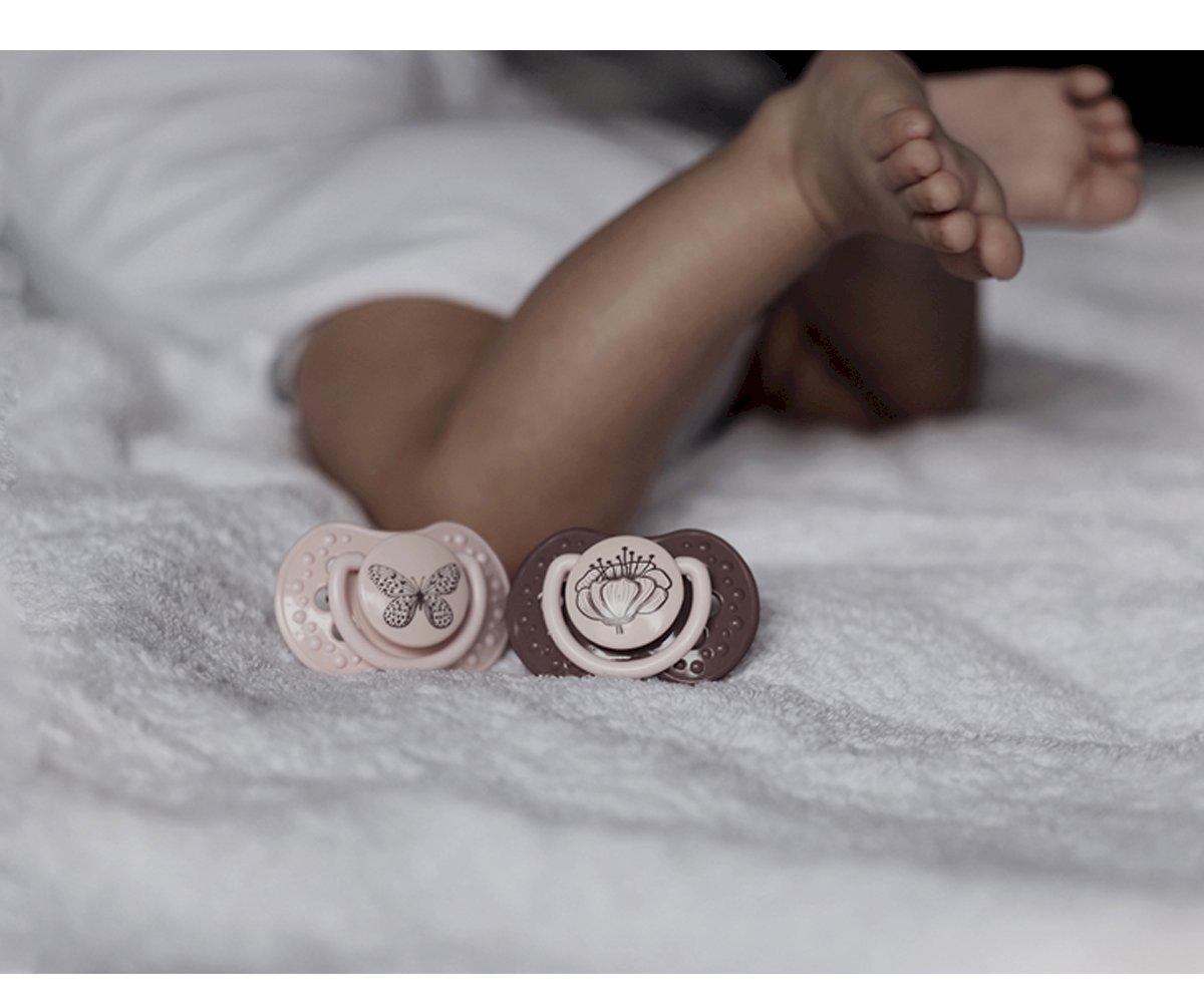 2 Chupetes Lovi Botanic Pink Vintage