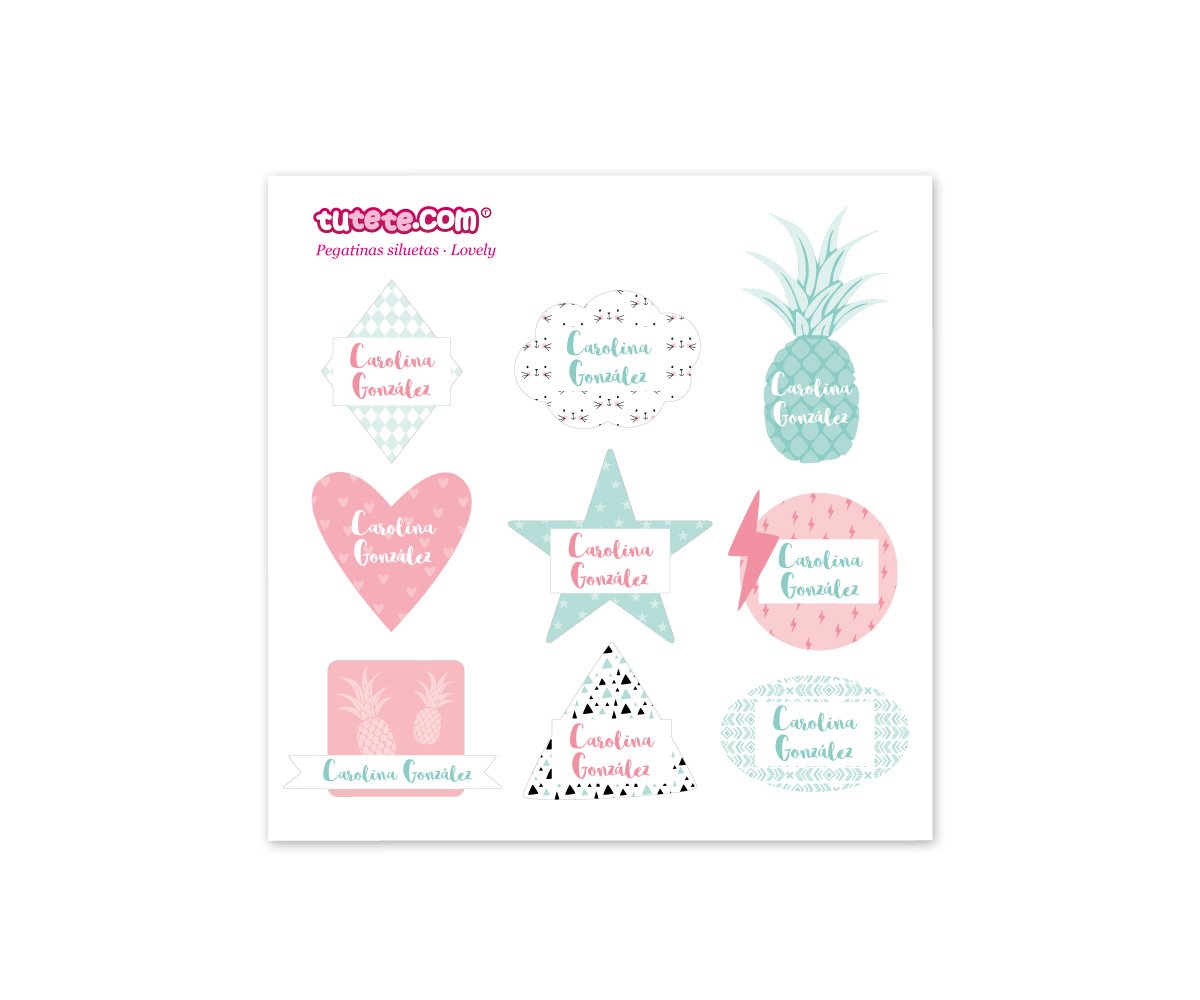 28 Etiquetas Adesivas para objetos Lovely