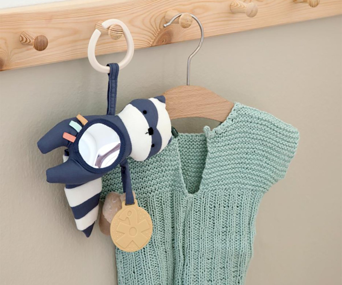 Peluche de dentition en forme de raton laveur