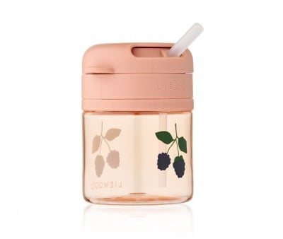 Bicchiere Tritan con cannuccia Pavia 280ml Berry/Pale Tuscany