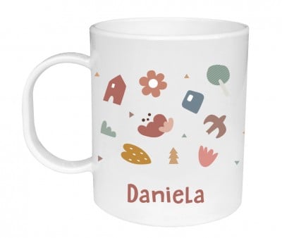 Chávena plástica personalizada Geometric Nature
