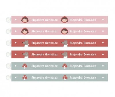 6 Appendi Biancheria Little Red Personalizzati