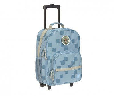 Valigia Trolley per Bambini Pattern Party Blue/Green