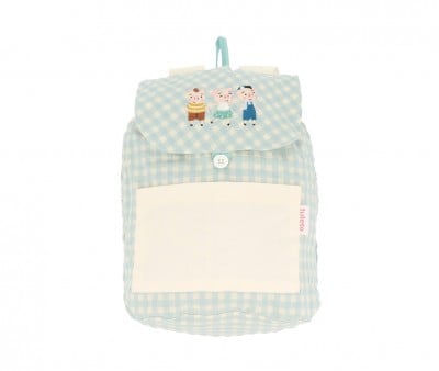 Zaino Piccolo Vichy The Three Little Pigs Personalizzabile
