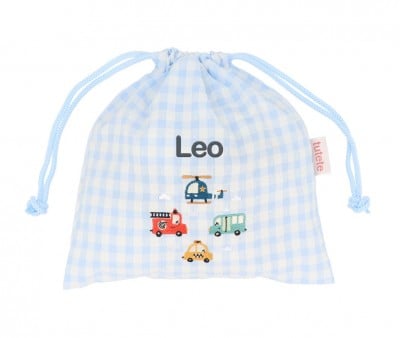 Bolsa  Merenda personalizável Vichy City Cars