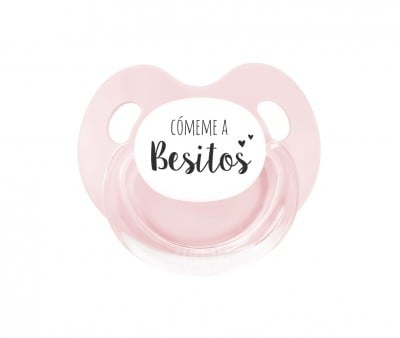 Chupete Retro Rosa Cómeme a Besitos