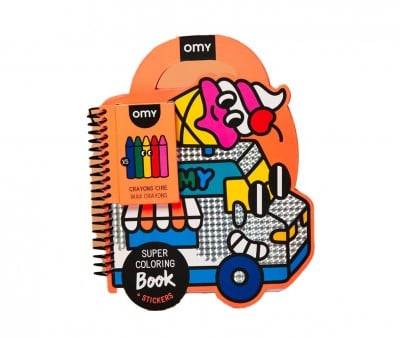Libro OMY con Pinturas y Pegatinas Yummy