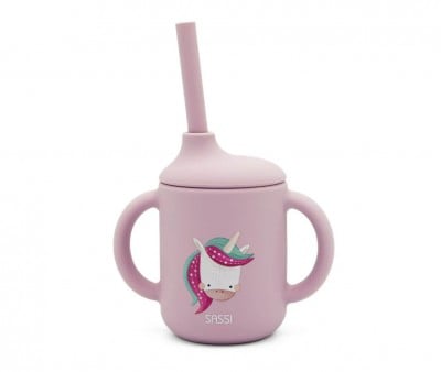Tazza in Silicone con Cannuccia Unicorno 120ml