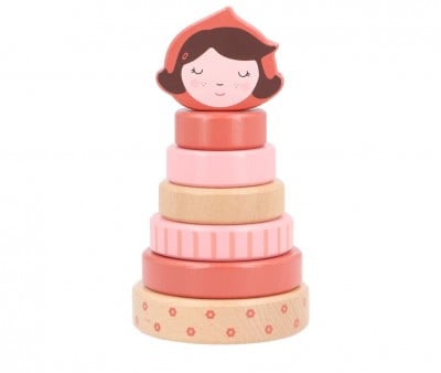 Pequena torre empilhável e personalizável Little Red