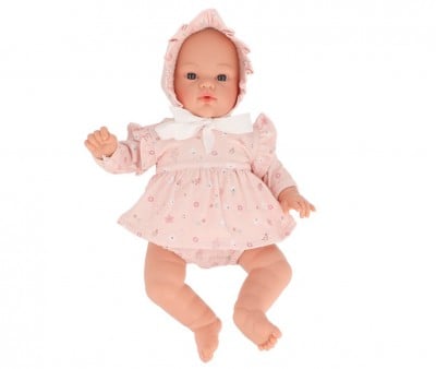 Muñeco Helena con Vestido y Gorrito Pink Flowers