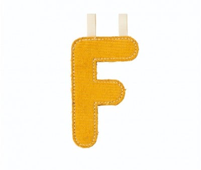 Lettre F Phosphorescente en Tissu