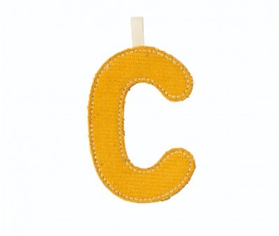 Lettre C Phosphorescente en Tissu