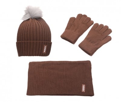 Conjunto de chapéu, luvas de inverno + gola de pescoço Buff Funny Letters