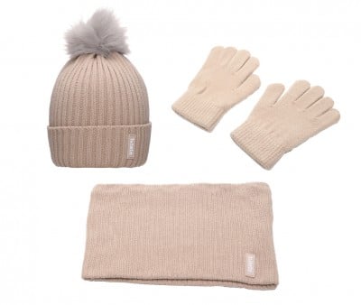 Conjunto de chapéu, luvas de inverno + gola de pescoço Buff  Geometric Letters