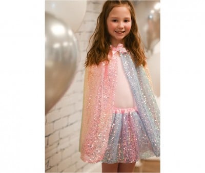 Ombre Sequins Cape 4-6 Y