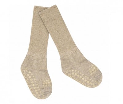 Calzine Antiscivolo Bambu Glitter Champagne Beige