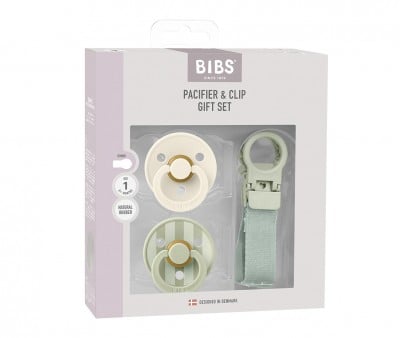 Conjunto de chupeta e clipe Sage BIBS Colour para presente