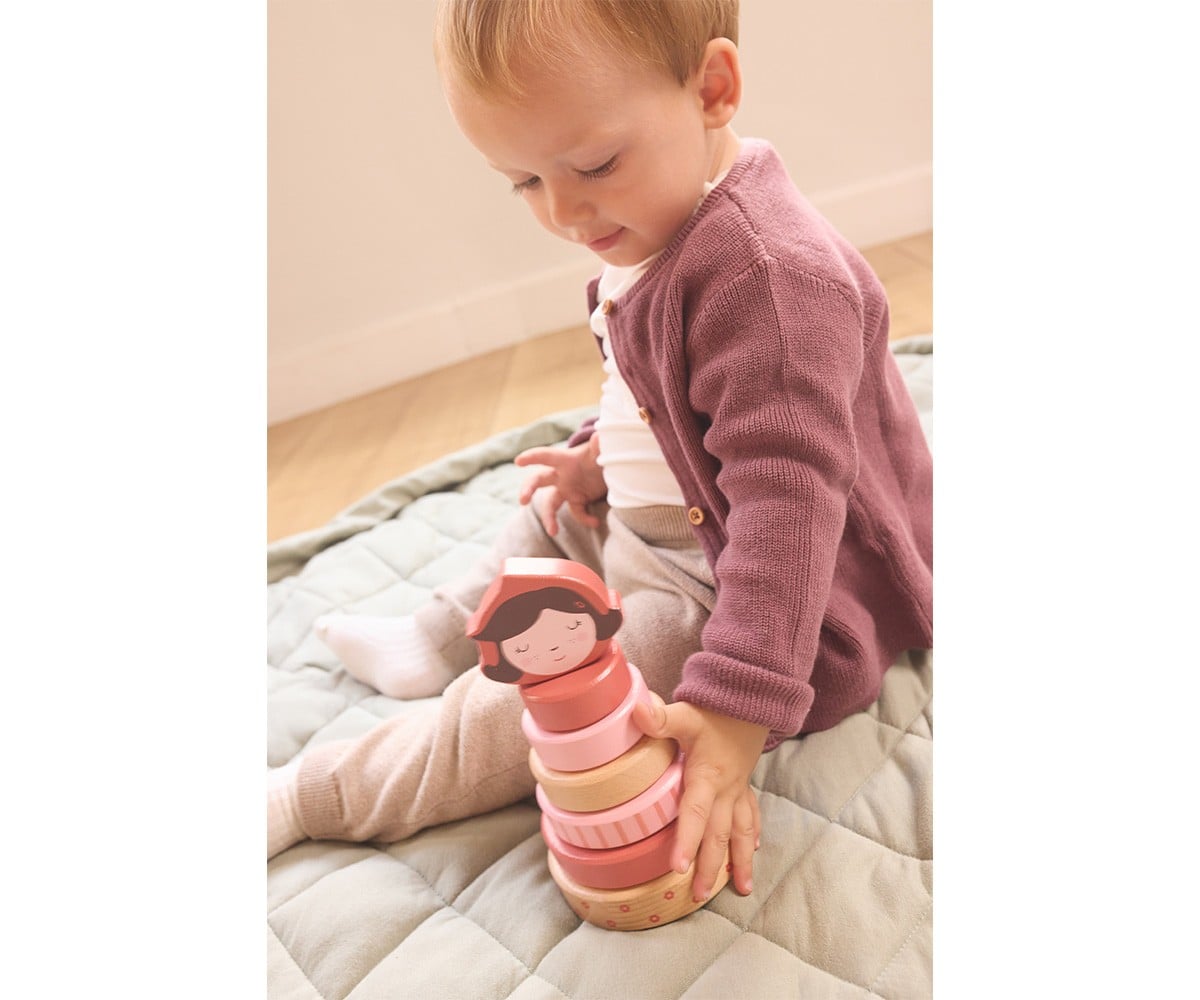 Pequena torre empilhável e personalizável Little Red