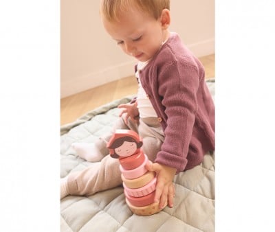 Pequena torre empilhável e personalizável Little Red