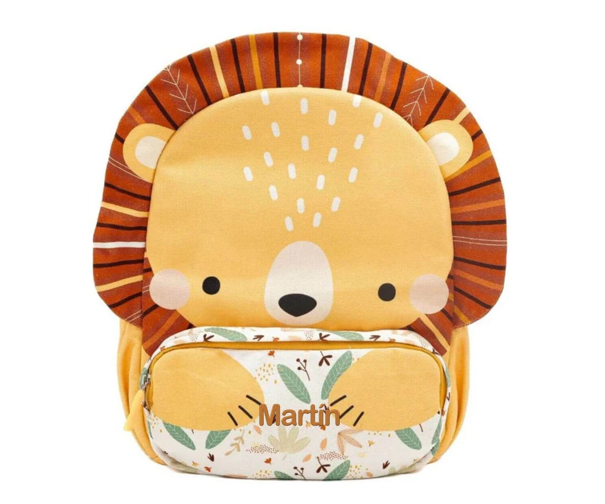 Mochila de leão grande e personalizável