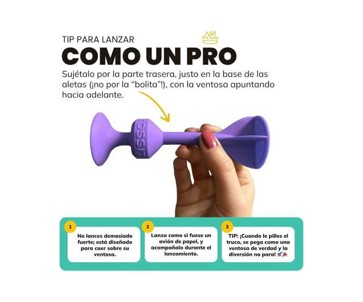 Set de 3 Fléchettes en Silicone avec Ventouse Peach