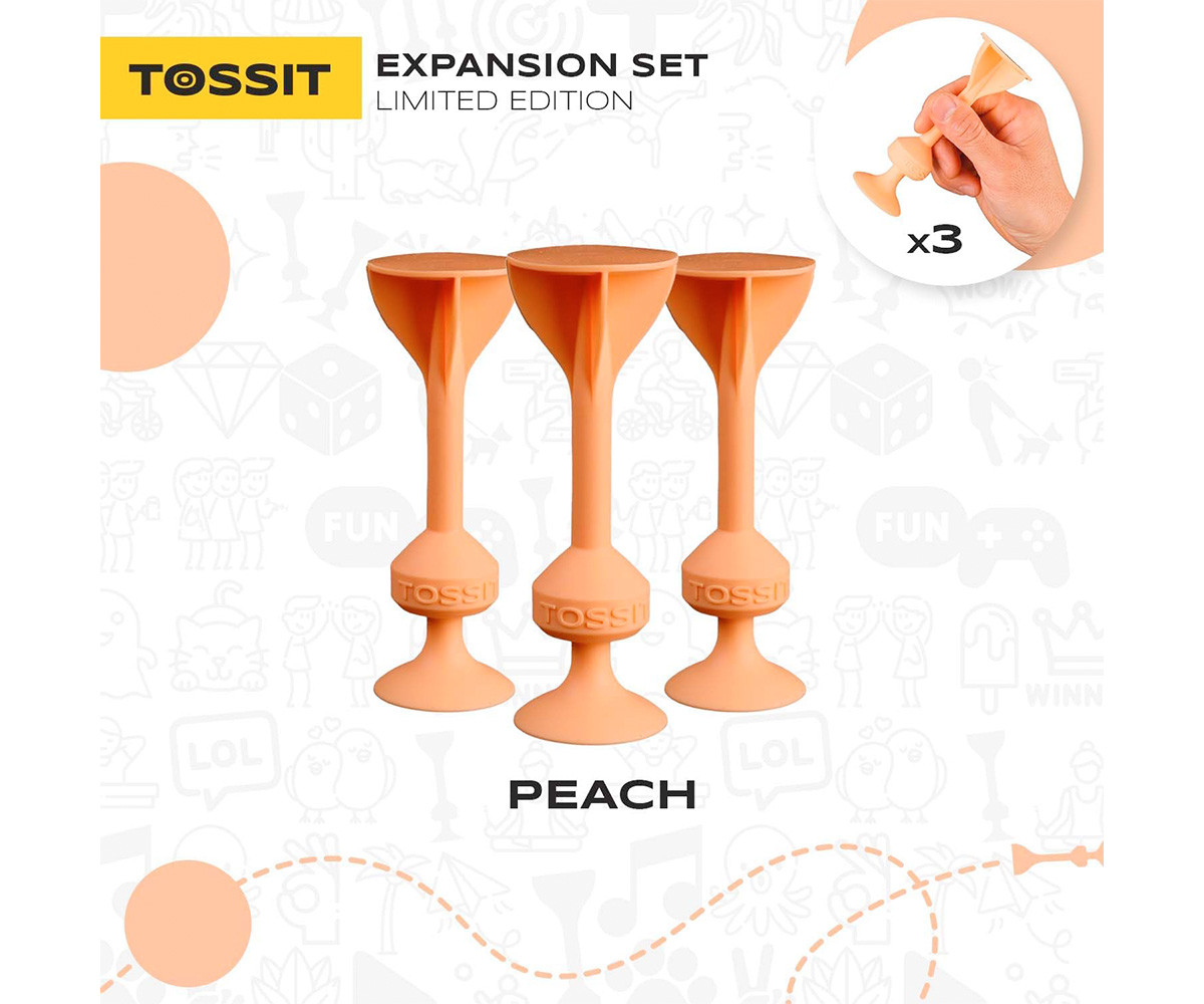 Set de 3 Fléchettes en Silicone avec Ventouse Peach