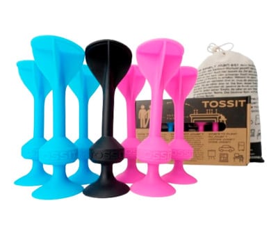 Starter Set of 7 Silicone Darts with Suction Cup Blue + Pink