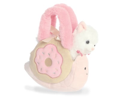 Borsa Peluche Lumachina Donut con Gatto 21 cm